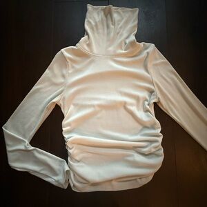 FP Movement turtleneck with ruched sides in ivory